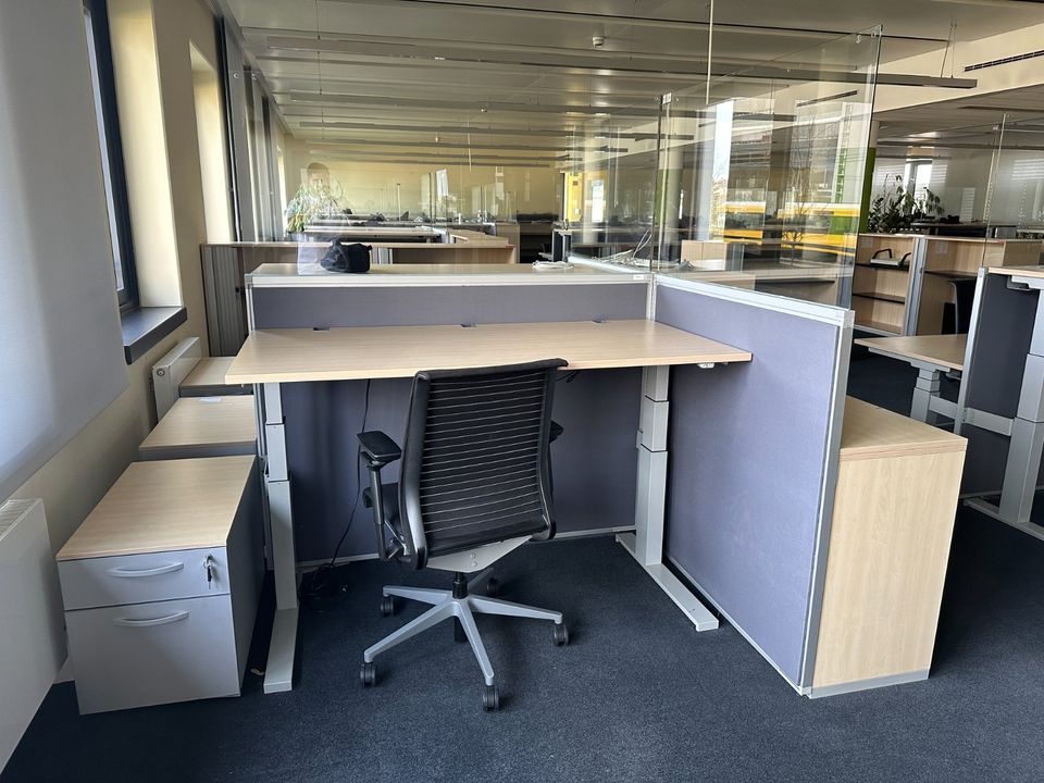 ❗️180x Wertfachschrank Steelcase Ahorn Silber/ Büro SET/ Aktenschrank/ Bürospind/ elektrisch Höhenverstellbare Schreibtische/ hydraulische Schreibtische/ Stehtische/ Rollcontainer/ Büromöbel in Linden