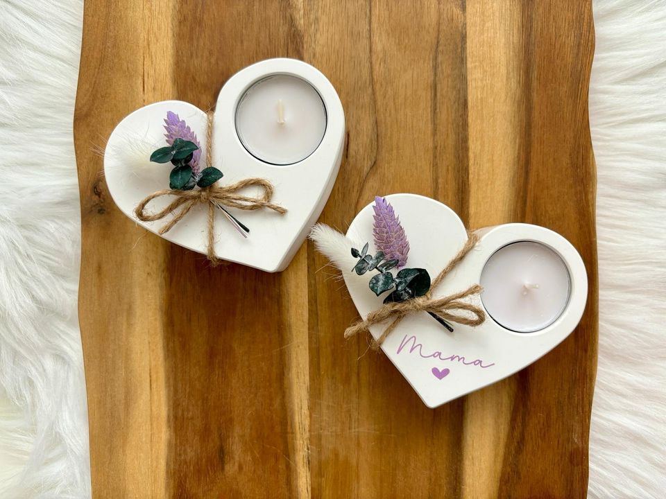 Herz Teelicht (Geschenk, Muttertag) in Bocholt