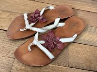 Why Not? Flip Flop Sandalen Gr. 40 Leder Blume weiß Baden-Württemberg - Achern Vorschau