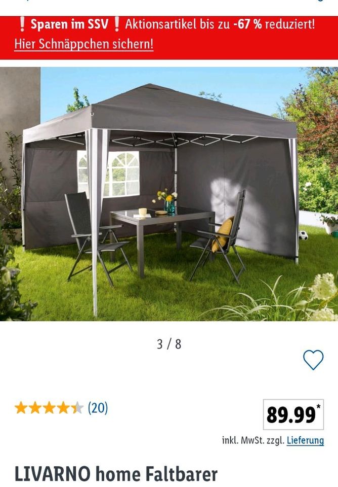 SUCHE: Teleskopstange für LIVARNO Faltpavillon von Lidl in Brunn Kreis Regensburg