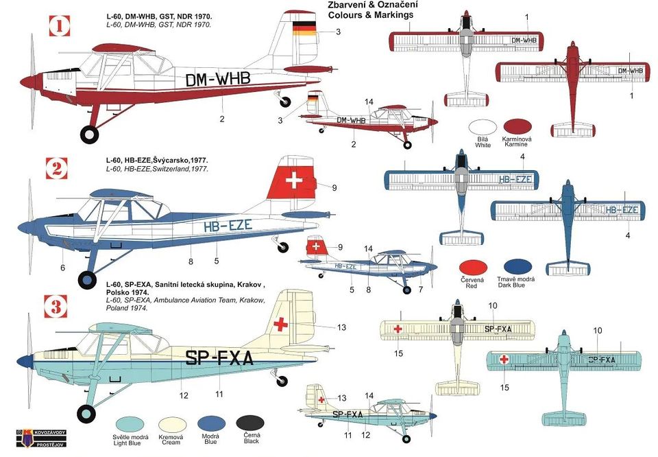 KP Model KPM0383 Let L-60 “Brigadýr” Export ua. DDR 1/72 in Teltow