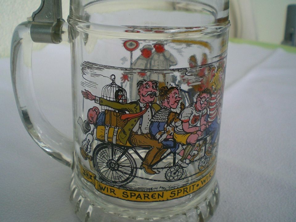 Glas-Krug mit Deckel und Glas-Krug mit Motiv und Deckel  NEU in Köln