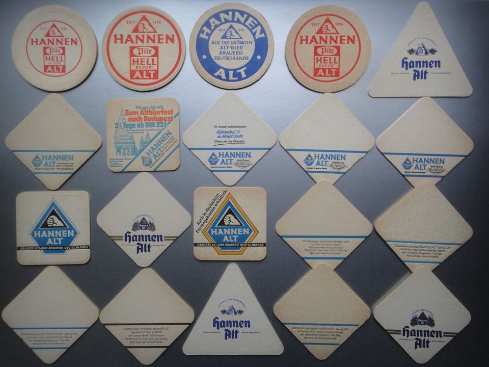 20 x Hannen Alt Bierdeckel. Mönchengladbach. Uralt - 1980er Jahre in Wiesbaden