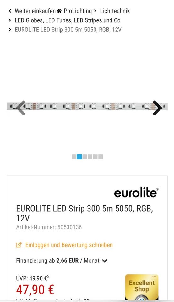 2 ST LED Strip 300 - 5 Meter 5050 RGB 12V  - Original Verpackung in Asperg