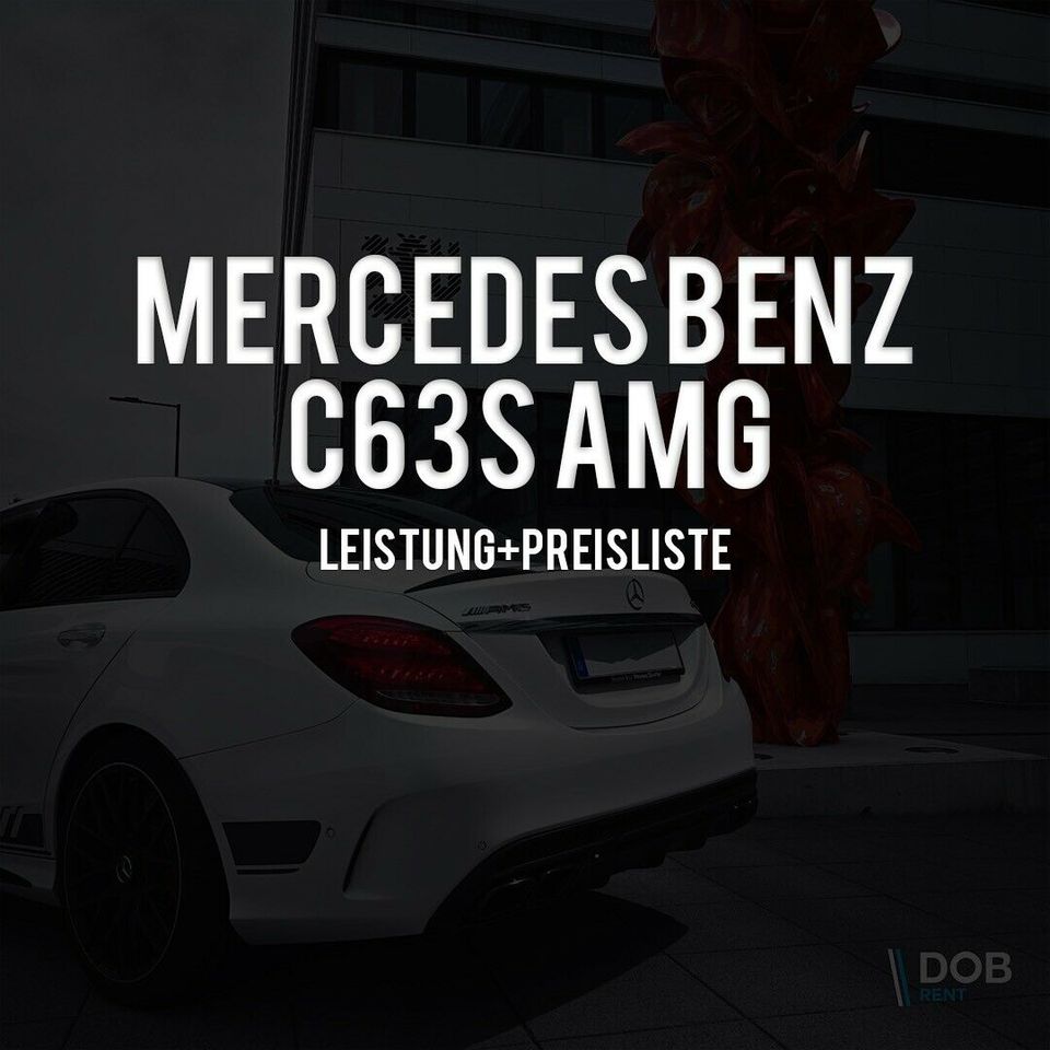 Sportwagen Miete ❗ Mercedes C63s AMG❗rent Wuppertal Düsseldorf Autovermietung in Wuppertal