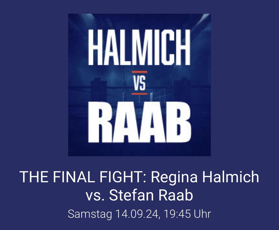 2x THE FINAL FIGHT: Halmich vs. Stefan Raab Mittelblock 111 Neben in Wettringen