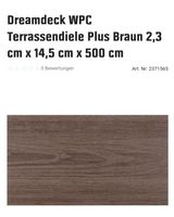Terrassendiele WPC 2,3 cm x 14,5 cm x 500 cm Schleswig-Holstein - Wahlstedt Vorschau