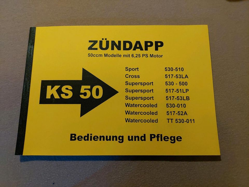 Zündapp  KS 50 Betriebsanleitung,KS 50 Cross,Sport,NEU,Supersport in Aachen