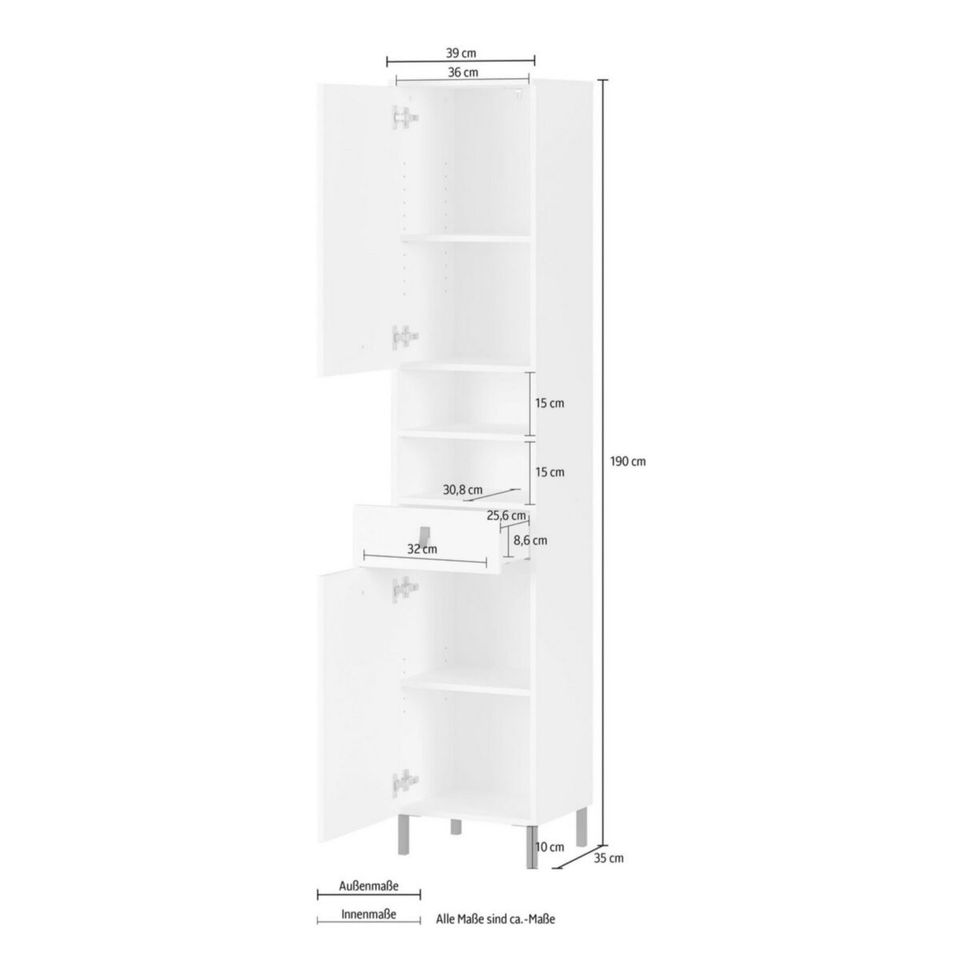 Midischrank Beistellschrank Badezimmer Hochschrank Kommode in Beelen