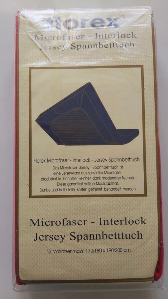 Neu Spannbetttuch Florex Microfaser-Jersey rot170/180x190/200 OVP in  München - Schwabing-Freimann | Heimtextilien gebraucht kaufen | eBay  Kleinanzeigen ist jetzt Kleinanzeigen