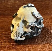 Signierter Skull Ring mit antikem Tibetischen Totenkopf Unikat Innenstadt - Köln Altstadt Vorschau