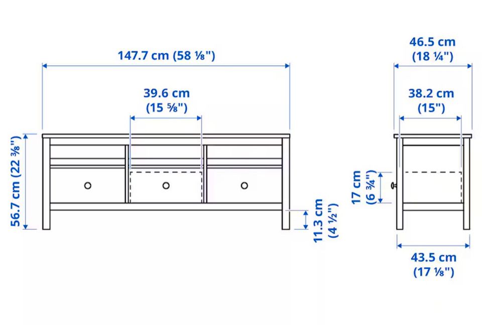 Ikea Hemnes TV Bank Lowboard Holz weiß Kommode in Berlin