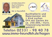 *** Kleine Familie sucht  Reihenhaus oder Doppelhaushälfte in Hagen und Umgebung! ***  Buchhalterin und Malermeister mit 1 Kind suchen Einfamilien-Haus mit Garten. Gut erreichbar sollte Hagen... Nordrhein-Westfalen - Hagen Vorschau