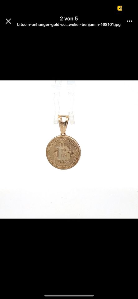 Bitcoin Anhänger Gold Schmuck 14 kt (585 Gold) in Wiesbaden