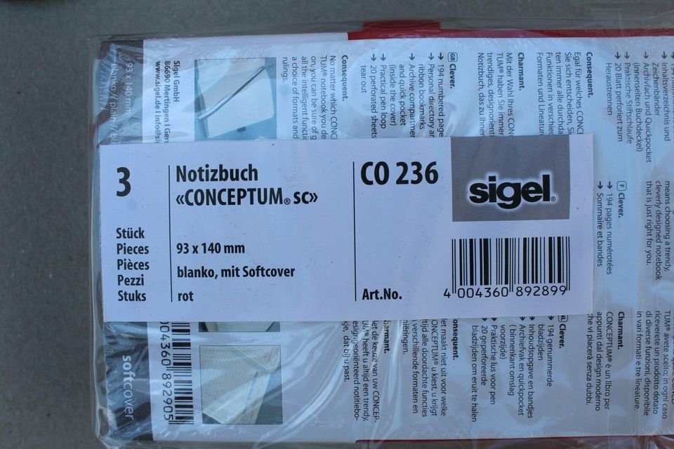 Sigel Notizbuch NEU CO236 CONCEPTUM® Rot in Essen