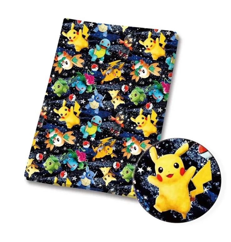 Pokémon Stoffe, blau, schwarz rot Pikachu ash shiggy in Pulheim