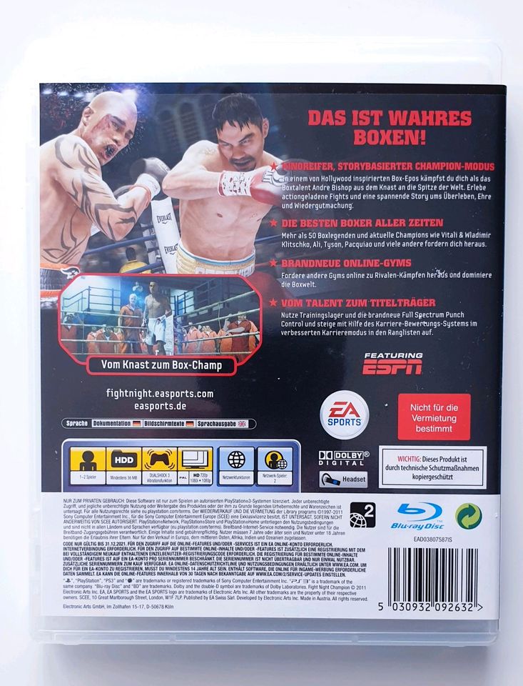 Fight Night Champion + Gratis FIFA 10 für PS3 in Pforzheim