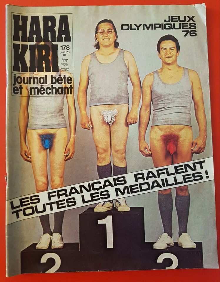 *HARA KIRI JOURNAL BETE ET MECHANT No 178 + No 161 SATIRE MAGAZIN in Berlin