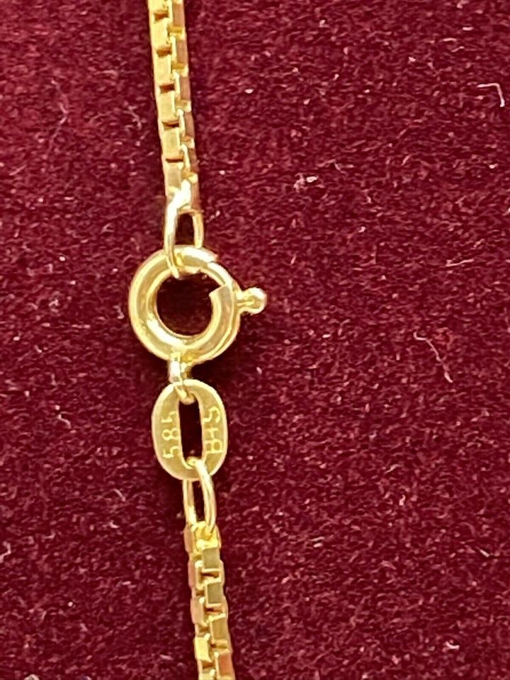 GOLD KETTE 14k 585 46,7cm L 0,13cm B 6,30g GG AU in Berlin