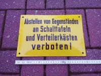 Abstellen von Gegenständen an Schalttafeln verboten. Emailschild Brandenburg - Bernau Vorschau