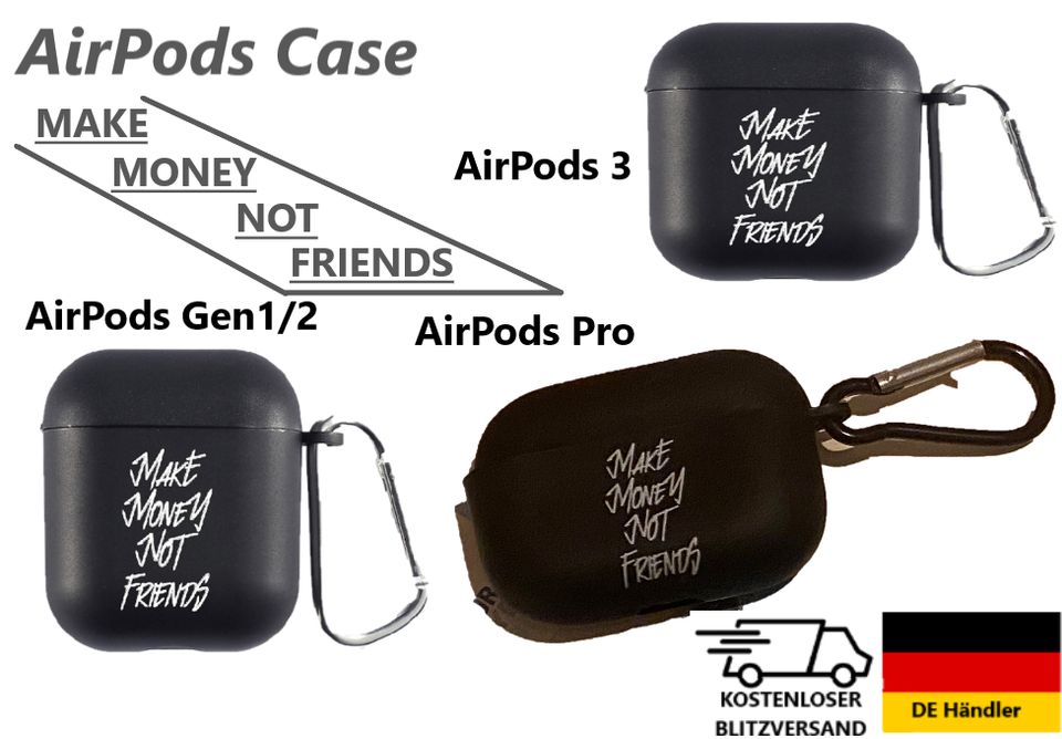 Hülle für Airpods Pro | 3 | 1/2 Schutzhülle Case Silikon Cover in Berlin