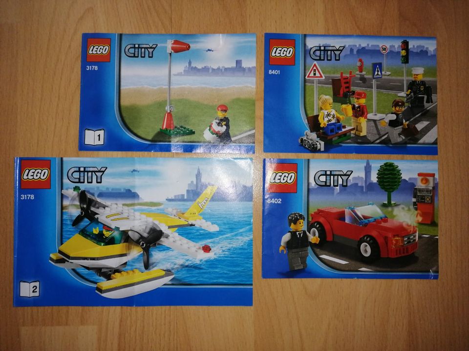 Lego®City Wasserflugzeug+Autopanne+Straßenschilder 3178+8401+8402 in Elsterwerda
