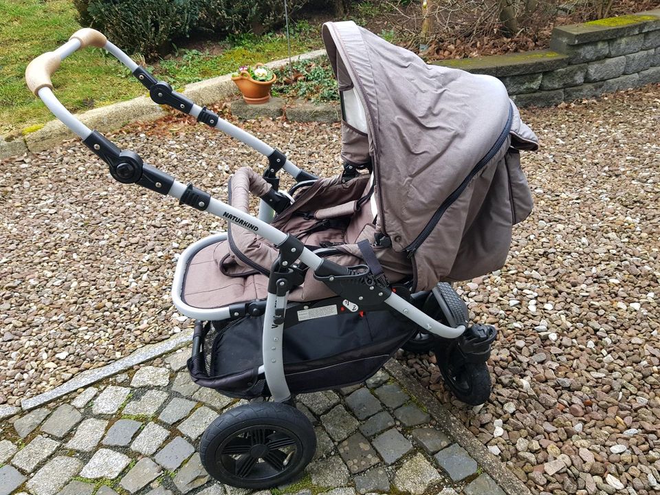 Naturkind Kinderwagen Varius Pro mit Luftbereifung, viel Zubehör in Suhl