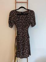 schwarz rosa grün geblümtes gemustertes Minikleid Kleid Schnürung Berlin - Schöneberg Vorschau