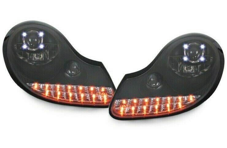 Led Scheinwerfer schwarz für Porsche 911 Typ 996 + Boxster 986 in Calden