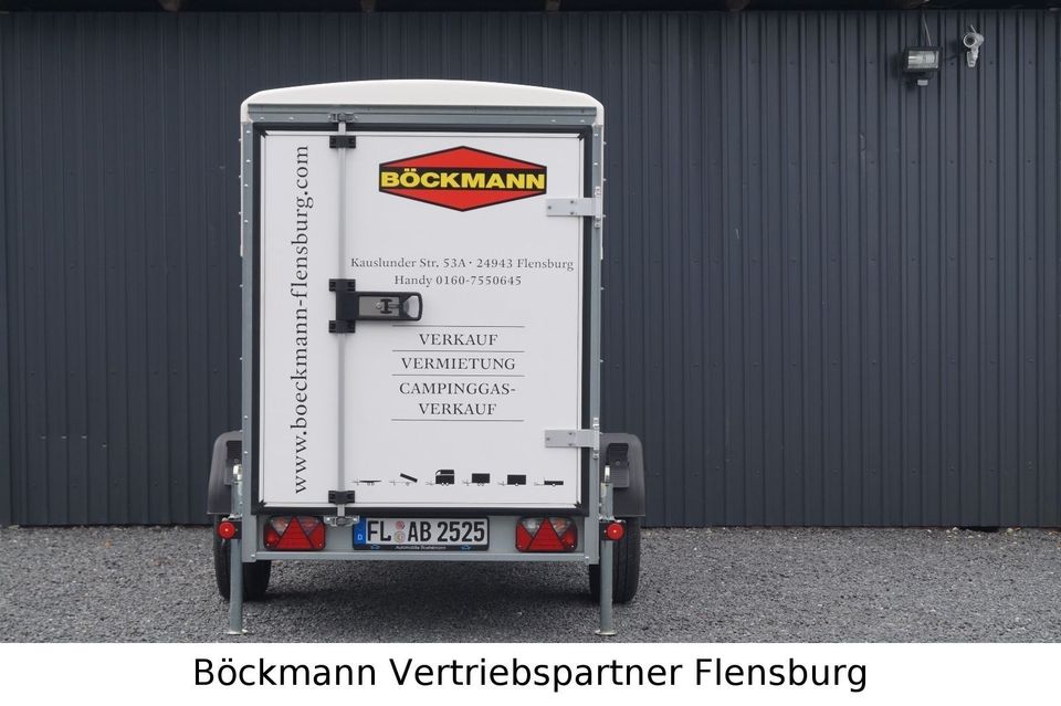 Anhänger Mieten Vermietung Leihen Böckmann KT 2513 Koffer 1350KG in Flensburg