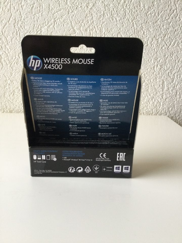 HP Wireless Mouse X4500 in Originalverpackung, ungeöffnet in Olching