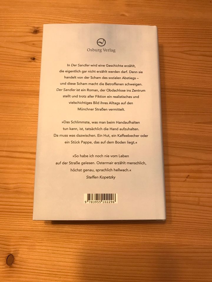 Buch „Der Sandler“ von Markus Ostermair in Brühl