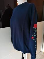 NA-KD Sweatshirt blau mit roten Rosen am Arm Gr.S Bayern - Ebermannstadt Vorschau