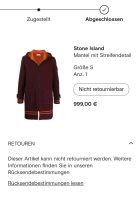 Stone Island Mantel Neuwertig Niedersachsen - Oldenburg Vorschau