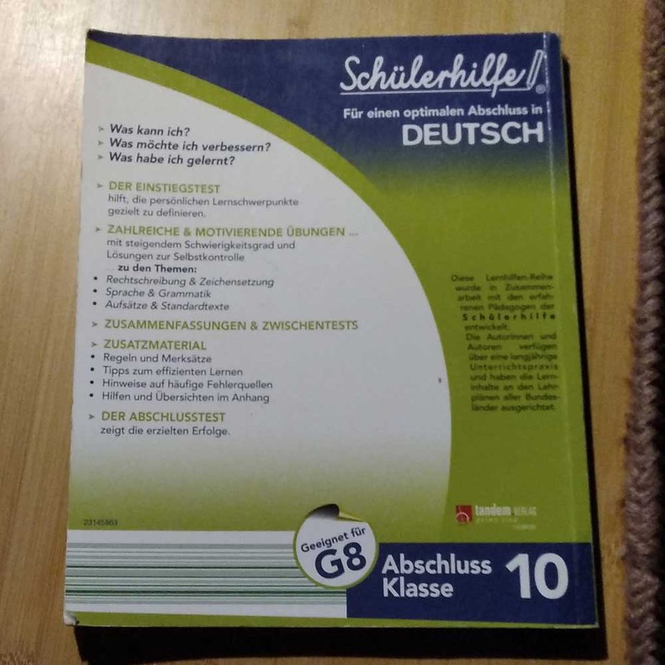 Schülerhilfe Gute Noten in Deutsch 7.-10. Klasse G8 geeignet in Plate