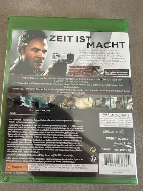 XBOX ONE - Quantum Break - NEU OVP in Finkenbach-Gersweiler