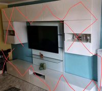 Glas TV-Teil TV-Wand Panele & TV-Halter & Glasregal IKEA FRAMSTA Bayern - Leupoldsgrün Vorschau