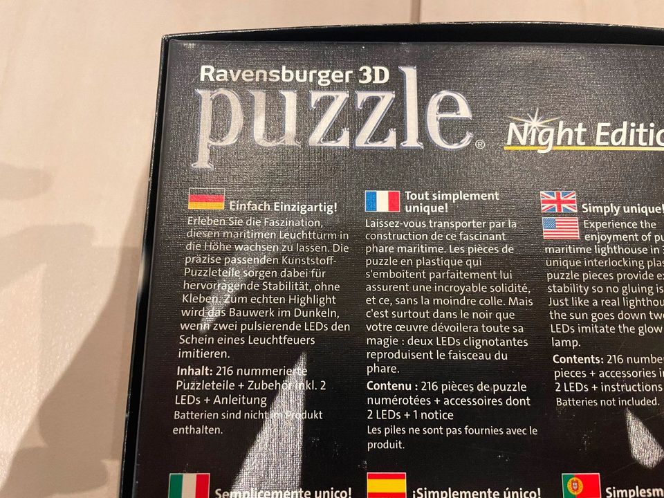 Puzzle 3D Phare - Night Edition Ravensburger 216 pièces - Puzzle