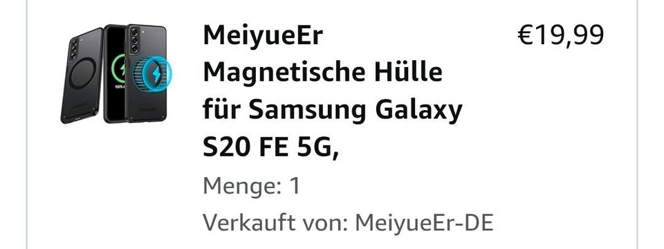 Smartphone Hülle Samsung Galaxy S20 FE magnetisch in Beimerstetten