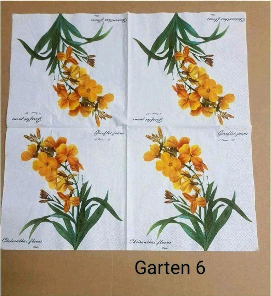 ⭕️ 0,20€ Motivservietten Garten Blumen Schneeglöckchen Kräuter in Leipzig
