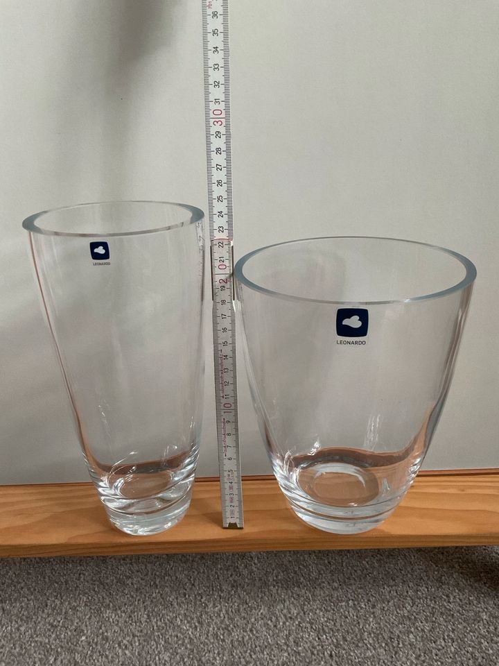 2 Glas Vasen von Leonardo, Dekoration in Leipzig