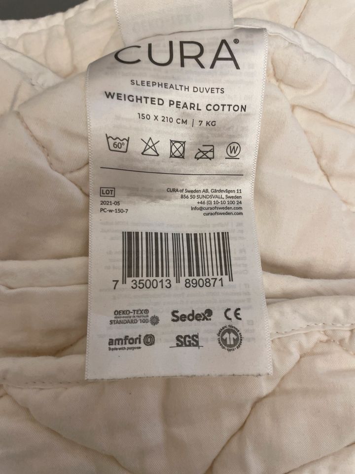 Gewichtsdecke CURA Pearl Cotton Eco 150x210, 7kg in Köln