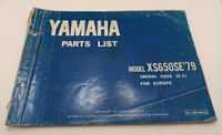 Yamaha XS 650 SE 1979 Model Code 3L1 - Ersatzteilliste/Parts List Hessen - Dautphetal Vorschau