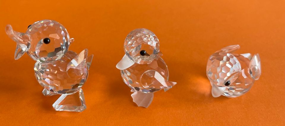 SWAROVSKI Mini-Enterich, Mini-Ente und Mini-Erpel in Stolpe