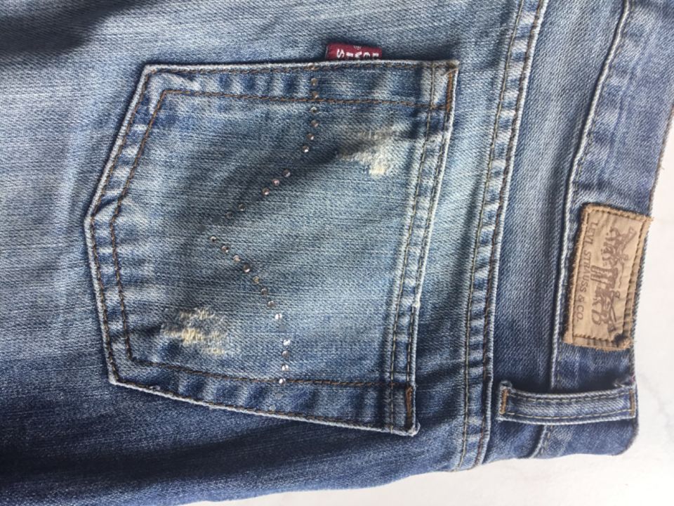 Original Levi‘s 501 Jeans Knopfleiste W31 L34 hell vintage glitze in Bad Kreuznach