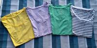 T-Shirt's Shirt kurzarm xs 34 Basics C&A gelb lila grün weiß Dresden - Cossebaude Vorschau