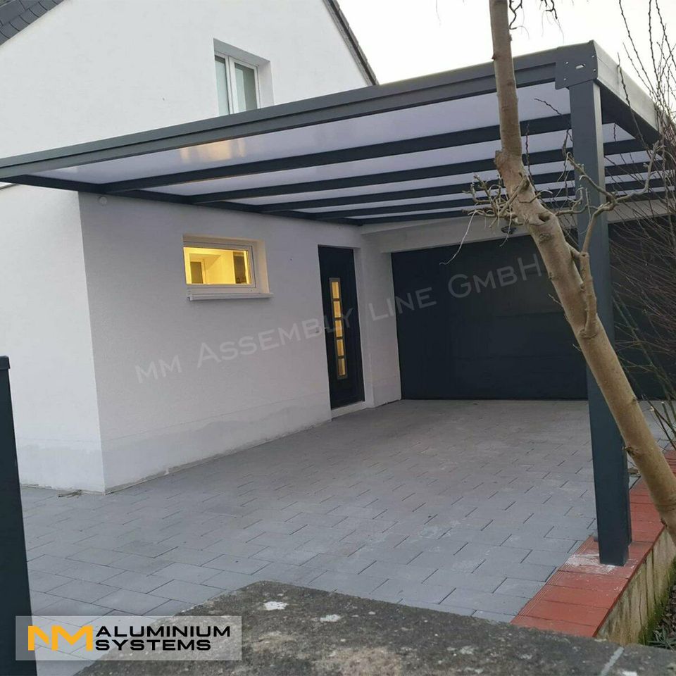 Alu-Terrassenüberdachung Terrassendach Stegplatten 4 m x 2,5 m in Nauheim