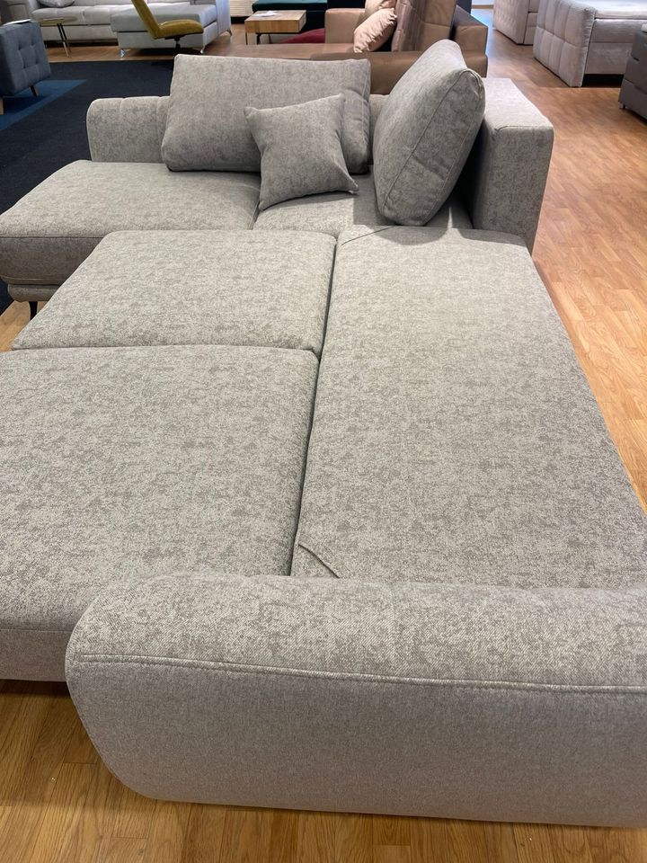 Larde Ecksofa 276 x 191 cm Hellgrau (Webstoff) Sofa Eltap in Taufkirchen Vils