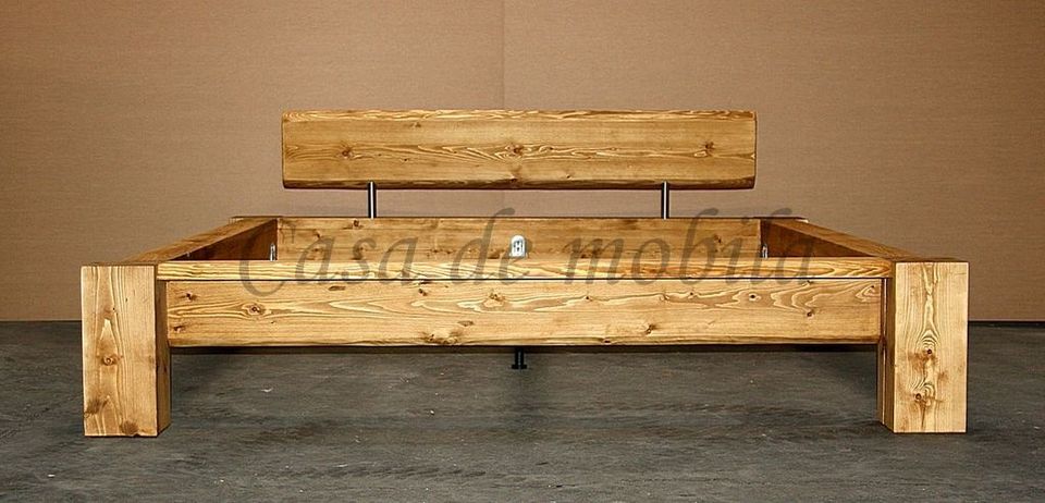 Holzbett Balken-bett TATRA Unikat 180x200x42cm Fichte massiv in Goslar