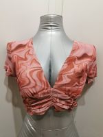 Batik boho Crop Shirt gerafft bauchfrei Party rosa rot SHEIN S 36 Nordrhein-Westfalen - Nümbrecht Vorschau